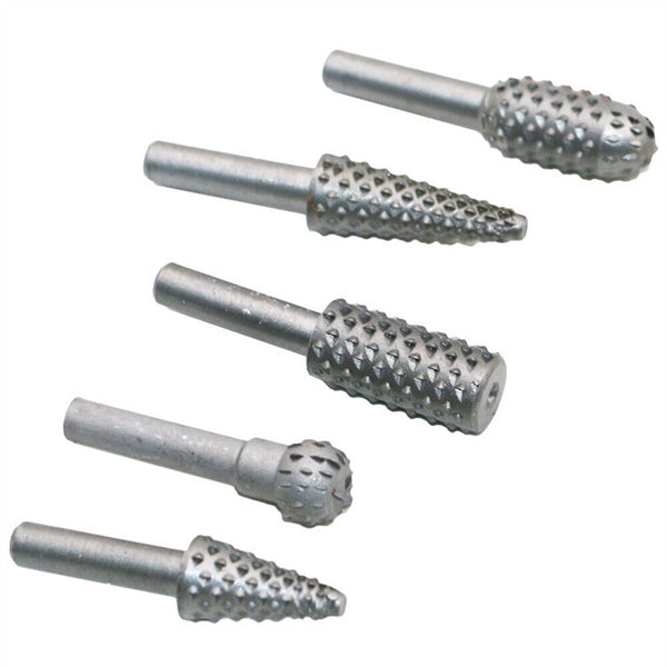 5 PCS Rotary Rasp Steel Solid Carbide For Dremel Rotary Tool Bit Accessories AU