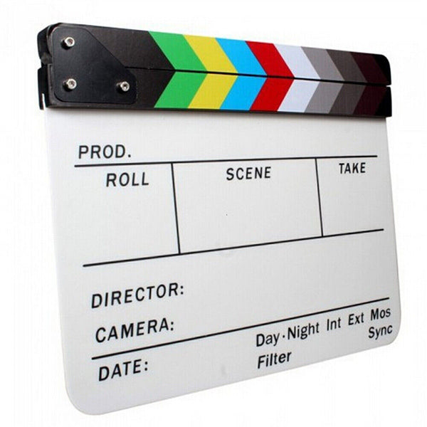 Clapperboard Clapper Board TV Movie Slate Colorful Clapboard Clapper Board Film