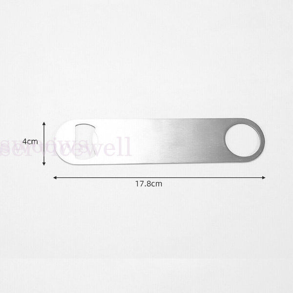 Stainless Steel Speed Bottle Opener Bartender Flat Bar Blade Cap Can Beer Drink