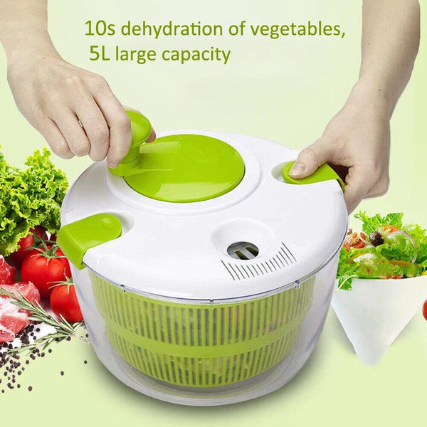 Salad Spinner Vegetable Lettuce Salad Leaves Washer Dryer Serving Bowl Container