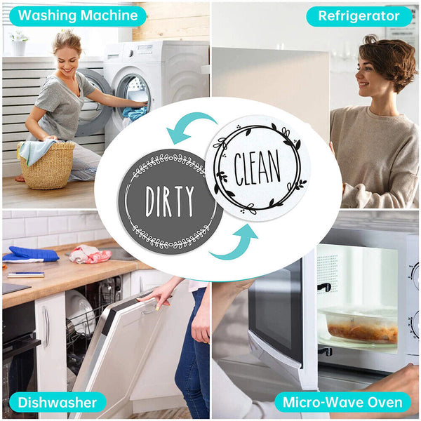 New Design Dishwasher Magnet Clean Dirty Sign Double Sided MagnetIndicator