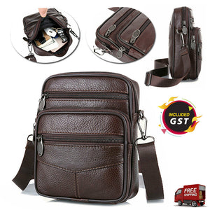 Mens Crossbody Bags Leather Wallet Side Shoulder Messenger Handbag Backpack AU