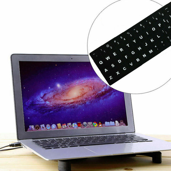 2x Universal English Letters Keyboard Keypad Sticker For Desktop Laptop Computer