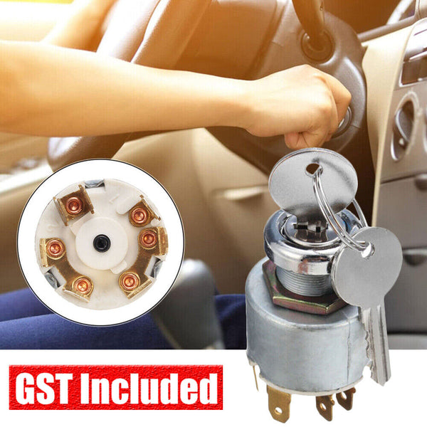 12V 4 Position Ignition Lock Cylinder Switch Key For SPB501 Car Boat Motorcycle