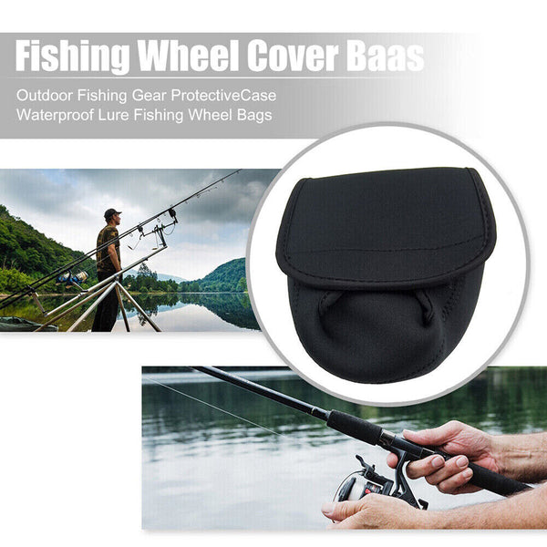 Portable Fishing Reel Bag Waterproof Neoprene Case Cover for Spinning Reel Pouch