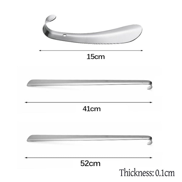 Shoe Helper Easy Sturdy Shoe Horn Long Metal Handle Slip Aid Shoehorn