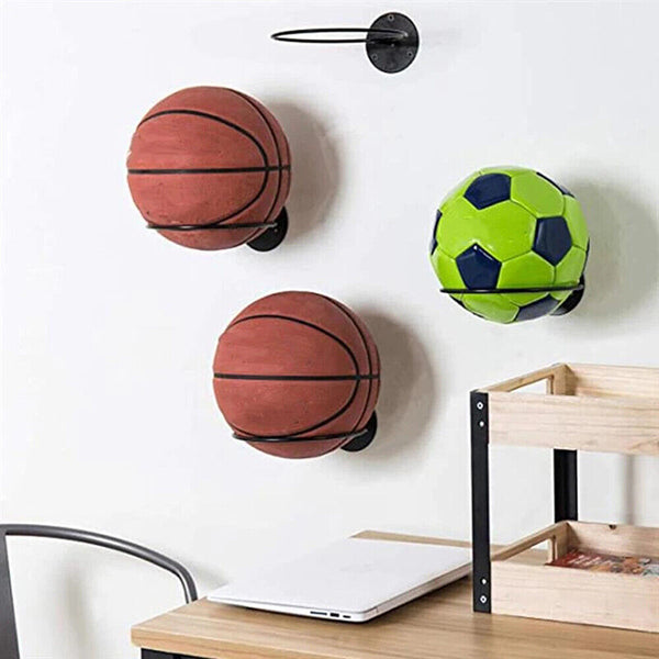1-3x Sports Ball Holder Basketball Display Storage Rack Garage Wall Mounted AU