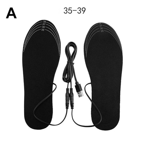 Feet Heater Foot Winter Warmer Pads Warm Socks USB Electric Heated Shoe Insoles