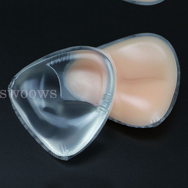 Triangle Push-up Silicone Bra Inserts Breasts Pad Bikini Bra Cleavage Enhancers