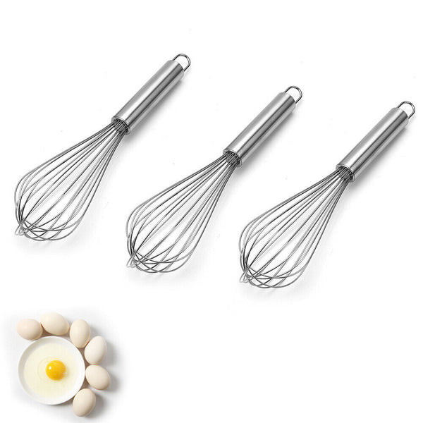 Large Stainless Steel Whisk Egg Beater Gravy Sauce Mix Mixer Kitchen Whisker