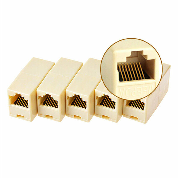 RJ45 Coupler Cat6 Cat5e Ethernet Cable Extender Joiner LAN Adapter Connector