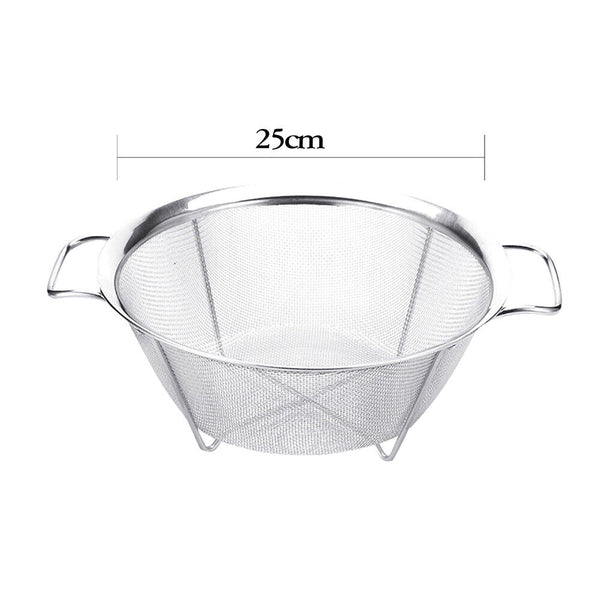 Stainless Steel Fine Mesh Strainer Colander Food Rice Vegetable Fruits Sieve AU