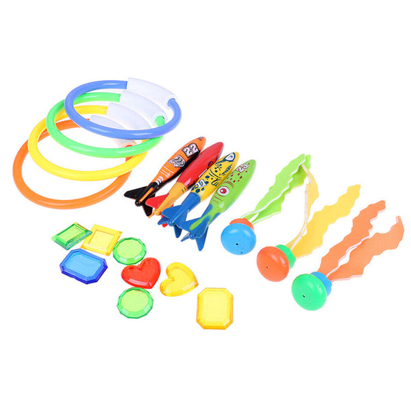 Underwater Swim Pool Diving Toys Summer Swimming Dive Toy Sets Water RIng Sticks