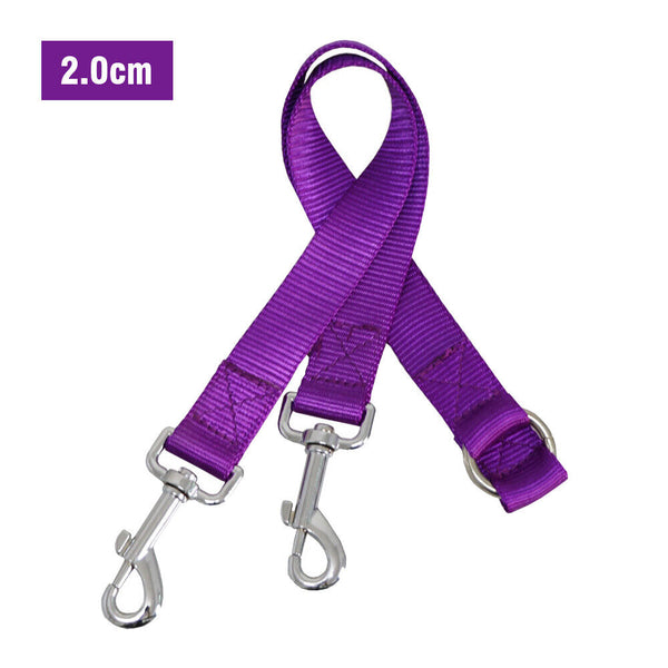 Duplex Double Dog Coupler Twin Dual Lead 2 Way Two Pet Dogs Walking Safety Leash