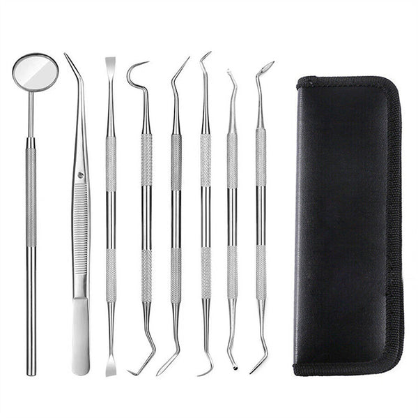 Teeth Hygiene Picks Mirror Scaler Tartar Calculus Plaque Remover Dental Tool Kit