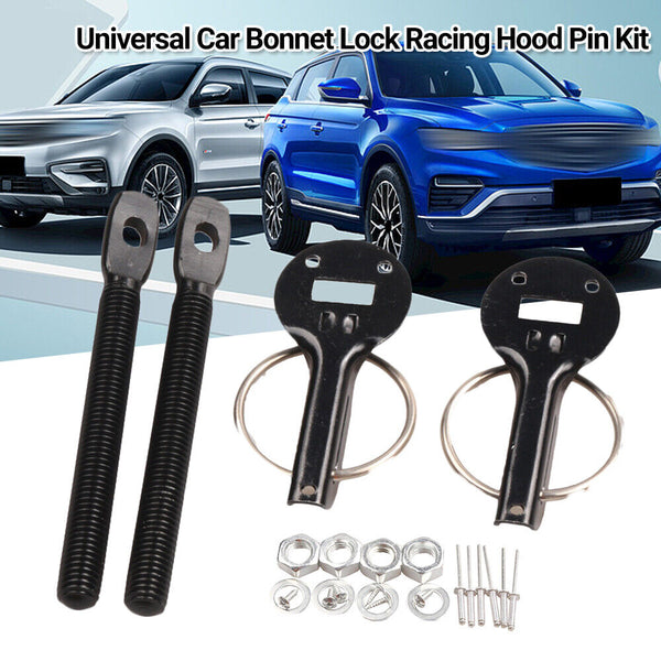 Universal Car Bonnet Lock Racing Hood Pin Kit Bonnet Pin Lock Locking Sport Kit