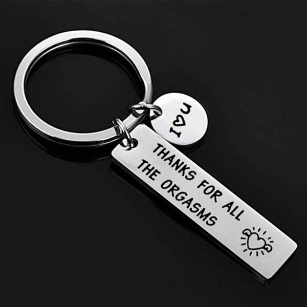 THANKS FOR ALL THE ORGASMS FUNNY FRIENDS COUPLE GIFT KEY RING KEYCHAIN KEYRING