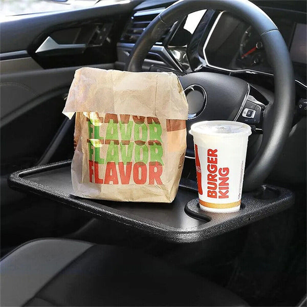 Car Steering Wheel Tray Laptop Table Mount Eating Food Stand Desk Drink Holder A