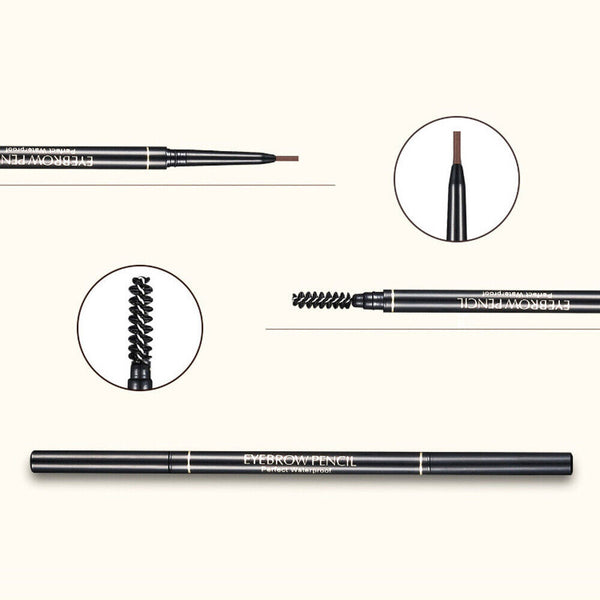 Slim Eyebrow Pencil Waterproof Eye Brow Eyeliner Pen With Brush Makeup Cosmetic