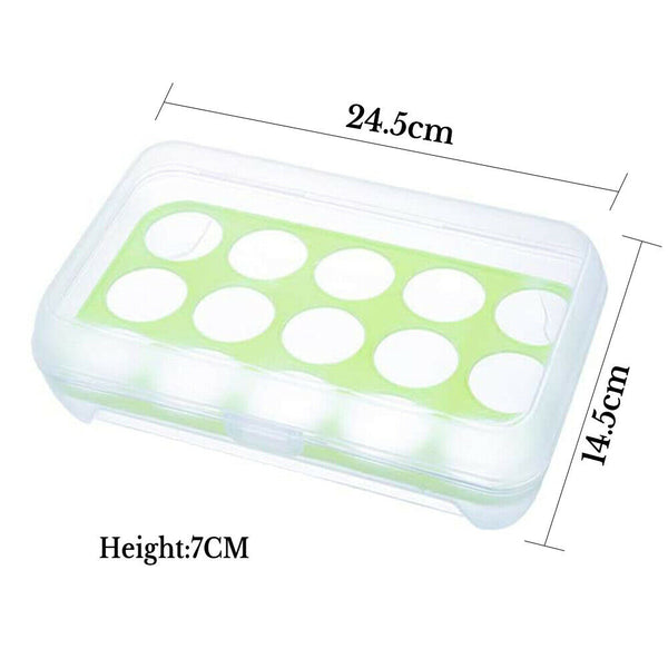 2Pcs 15 Grids Egg Storage Box Refrigerator Plastic Storage Rack Holder Container