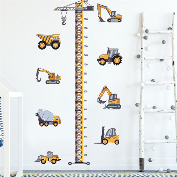 Height Measure Decal Wall Stickers Cartoon Kids Room Baby Chart Growth