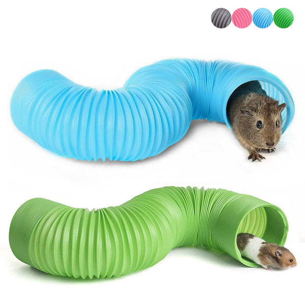 1/4x Small Animals Collapsible Play Tunnel Tube for Rabbit Ferret Guinea Pig Toy