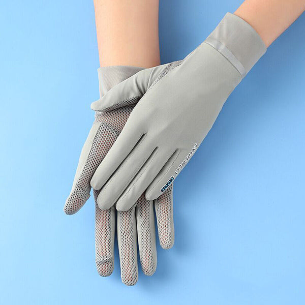 UV Sun Protection Cooling Ice Silk Thin Anti-UV Gloves Breathable Touch Screen