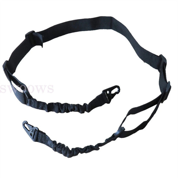 Tactical 2 Point Rifle Gun Sling Strap Adjustable Shotgun Belt Swivel Mount