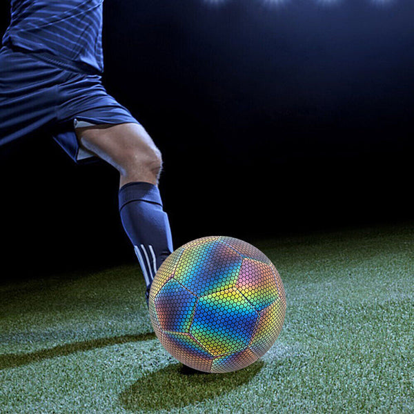 Reflective Soccer Ball Luminous Night Glow Footballs for Student Training AU