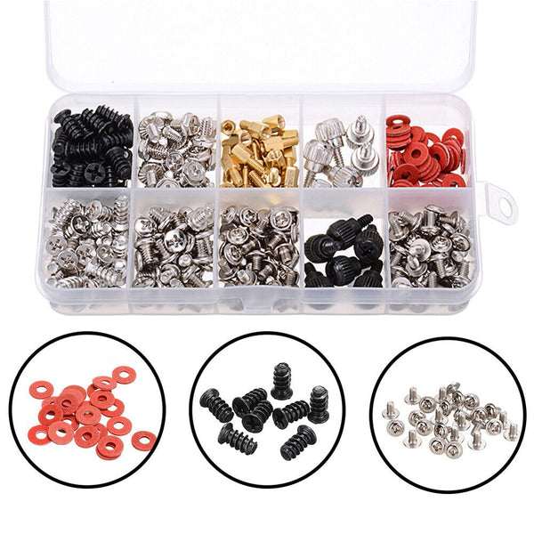 300X Computer PC Screws Kit Case Motherboard For CD-ROM Hard Disk Repair Tool AU