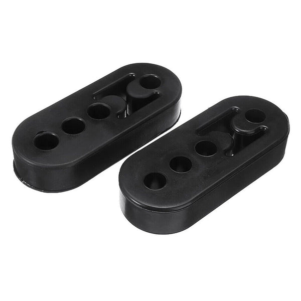 4x Universal Heavy Duty Car Exhaust Rubber Mount Brackets Hangers 4 Holes Black