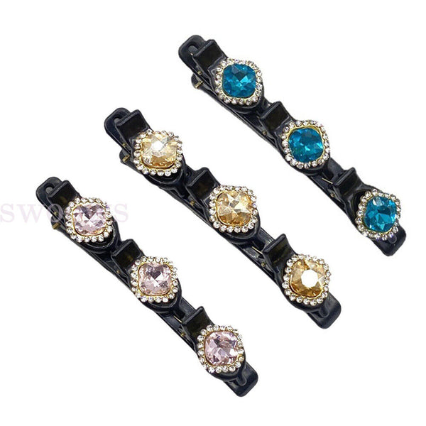 Sparkling Crystal Stone Braided Hair Clips Bangs Hair Clip Braided Hair lot