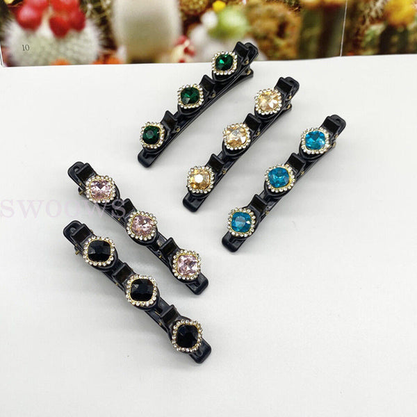 Sparkling Crystal Stone Braided Hair Clips Bangs Hair Clip Braided Hair lot