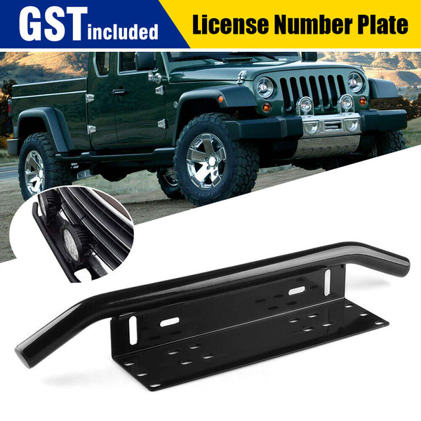 Number Plate Frame Holder Bull Bar Bumper Mount Light LED Bracket License NEW AU