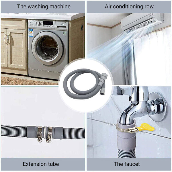 Universal Washing Machine Dishwasher Drain Hose Extension Pipe For Replacement