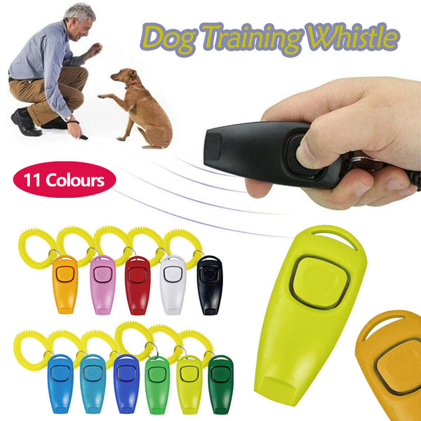 UP3XDog Training Whistle Clicker Stop Pet Bark Combo Obedience Puppy Train Skill