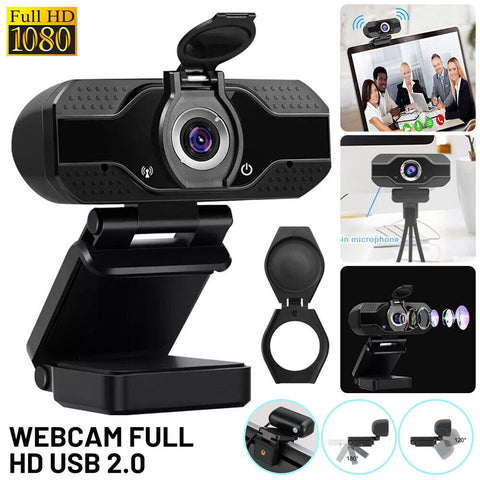 Webcam Full HD 1080P USB 2.0 For PC Desktop Laptop Web Camera with Microphone