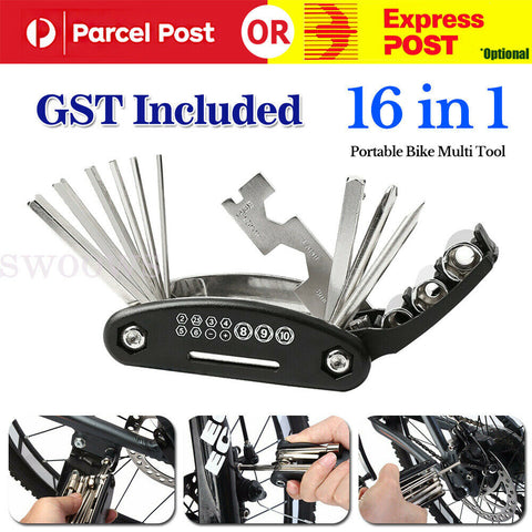 16 in 1 Portable Bike Multi Tool Kit Bicycle Cycling Multitool Chain Tyre Repair