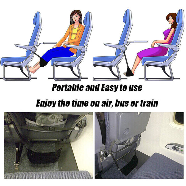 Travel Foot Rest Footrest Leg Pillow Airplane Flight Foam Cushion Sling Hammock