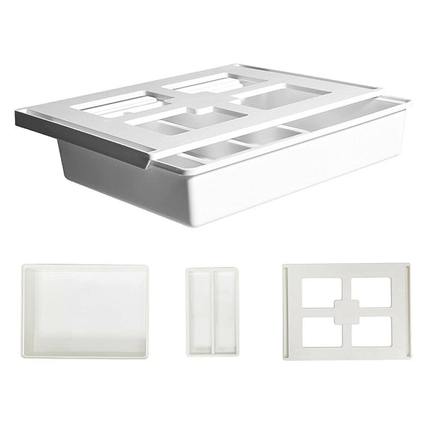 Self Adhesive Under Desk Pencil Kitchen Tray Drawer Hidden Box Storage Organizer