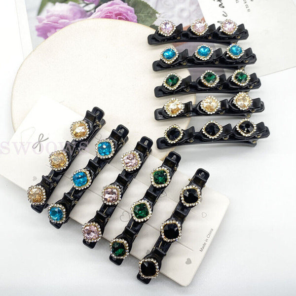 Sparkling Crystal Stone Braided Hair Clips Bangs Hair Clip Braided Hair lot