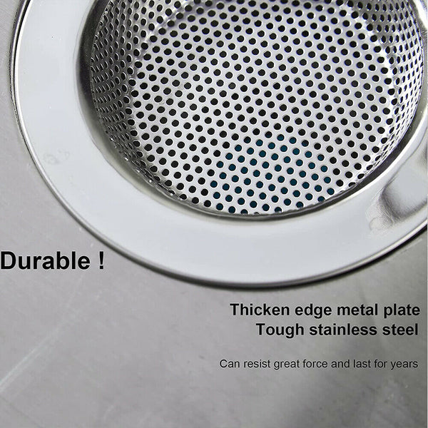 4PCS Stainless Steel Kitchen Sink Mesh Strainer Waste Plug Filter Drain Stopper
