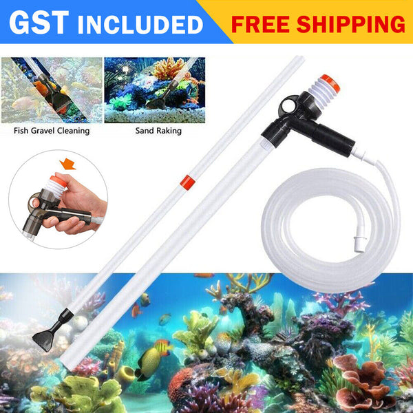 Pump Gravel Water Cleaning Kit Vacuum Cleaner Aquarium Fish Tank Siphon