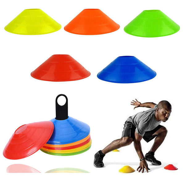 1-100Training Discs Soccer Markers Fitness Exercise Sport Cones Rugby TouchGroup