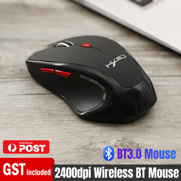 Wireless Bluetooth Mouse 2400 DPI Ergonomics Optical Mouse for Laptop PC