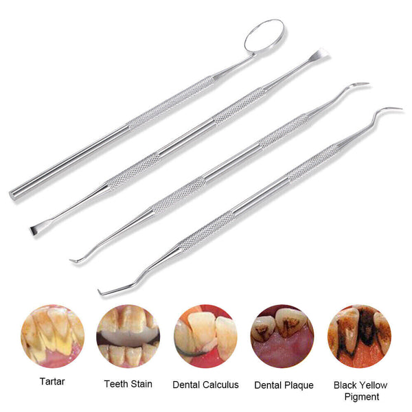 Teeth Hygiene Picks Mirror Scaler Tartar Calculus Plaque Remover Dental Tool Kit