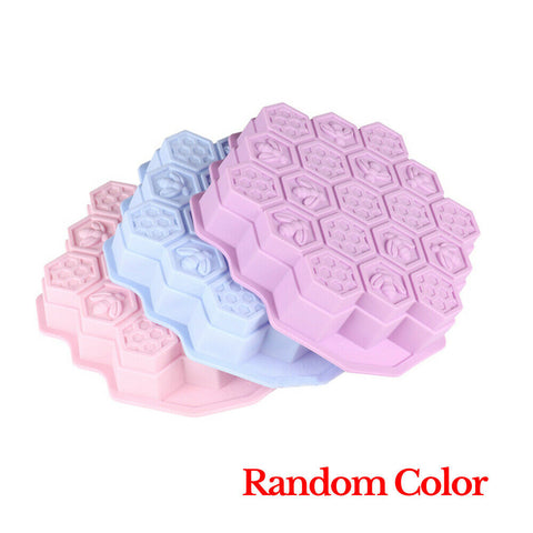 19 Cell Silicone Bee Honeycomb Cake Mould Chocolate Soap Candle Bakeware Mold