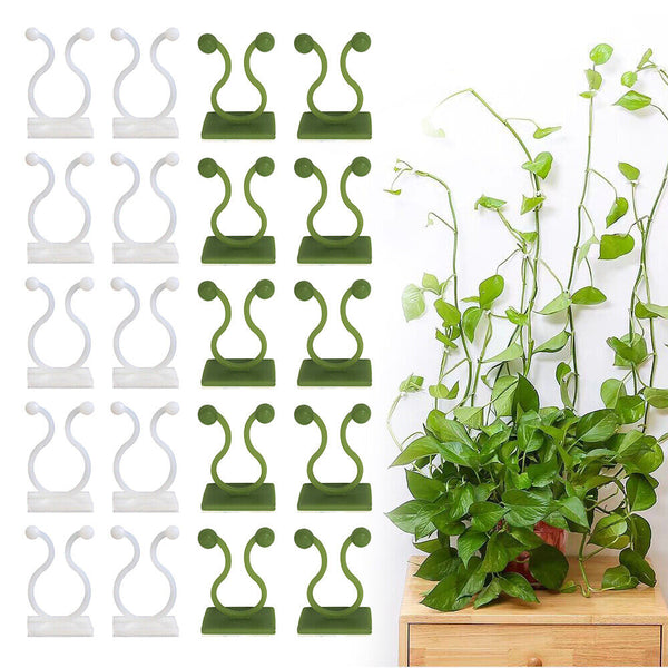 10-50x Invisible Plant Climbing Wall Clip Sticky Hook Vines Fixing Rattan Clips