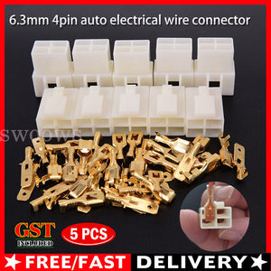 pin Cable Car Connector Terminal Plug Kits Automotive Electrical wire 6.3mm