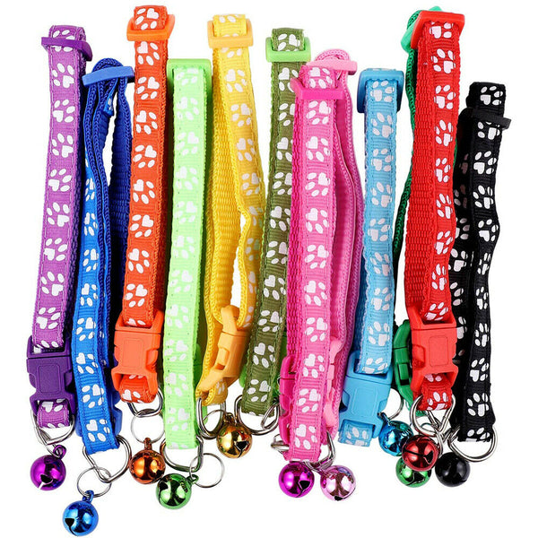 Dog Cat Collar Whelping ID Pet Puppy Kitten Adjustable Harness with Bell AU